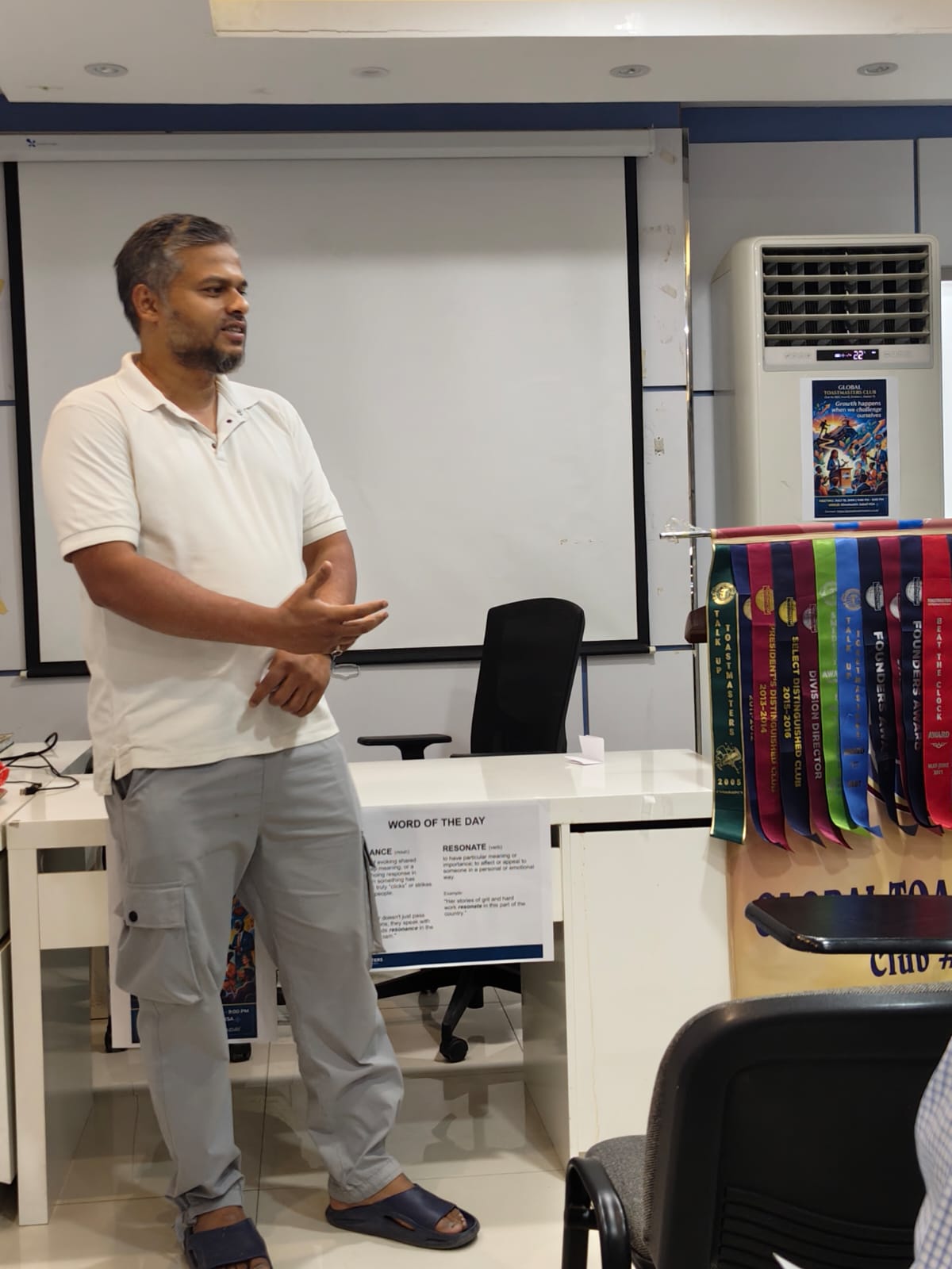 TM bilal wearing his witty hat and sharing to the group that failure should be felt so that you can appreciate success"